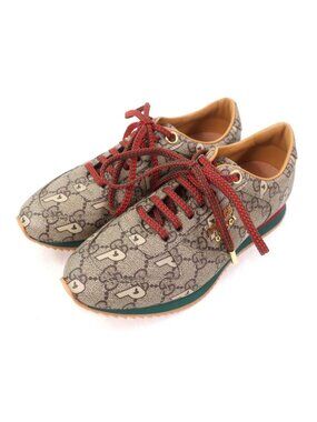 Gucci Palace GG Supreme P Logo Lace-up Sneakers Brown
